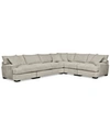 Furniture Closeout! Rhyder 5-pc. Fabric Sectional Sofa With Apartment Sofa, Created For Macy's In Parallel Stone Beige