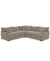 Furniture Closeout! Rhyder 3-pc. 'l' Shaped Fabric Sectional Sofa, Created For Macy's In Parallel Stone Beige