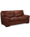 Furniture Myars 69" Leather Loveseat, Created For Macy's In Cognac