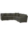 Furniture Radley Fabric 5-piece Sectional Sofa, Created For Macy's In Heavenly Mocha Grey