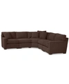 Furniture Radley Fabric 5-piece Sectional Sofa, Created For Macy's In Heavenly Java Brown