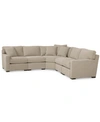 Furniture Radley Fabric 5-piece Sectional Sofa, Created For Macy's In Heavenly Chrome Beige