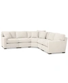 Furniture Radley Fabric 5-piece Sectional Sofa, Created For Macy's In Heavenly Oyster White