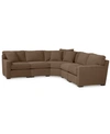 Furniture Radley Fabric 5-piece Sectional Sofa, Created For Macy's In Heavenly Cafe Brown
