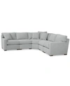 Furniture Radley Fabric 5-piece Sectional Sofa, Created For Macy's In Heavenly Cinder Grey