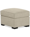 Furniture Radley 32" Fabric Ottoman, Created For Macy's In Heavenly Chrome Beige