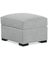 Furniture Radley 32" Fabric Ottoman, Created For Macy's In Heavenly Cinder Grey