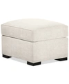 Furniture Radley 32" Fabric Ottoman, Created For Macy's In Heavenly Oyster White