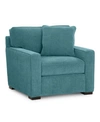 Furniture Radley 38" Fabric Armchair, Created For Macy's In Heavenly Sapphire Blue