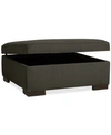 Furniture Radley 36" Fabric Storage Ottoman, Created For Macy's In Heavenly Mocha Grey