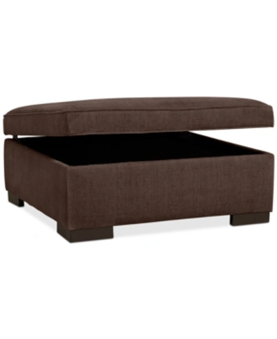 Furniture Radley 36" Fabric Storage Ottoman, Created For Macy's In Heavenly Java Brown