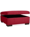 Furniture Radley 36" Fabric Storage Ottoman, Created For Macy's In Heavenly Mulberry Red