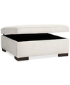 Furniture Radley 36" Fabric Storage Ottoman, Created For Macy's In Heavenly Oyster White