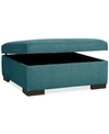 Furniture Radley 36" Fabric Storage Ottoman, Created For Macy's In Heavenly Sapphire Blue