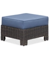 FURNITURE CLOSEOUT! VIEWPORT WICKER OUTDOOR OTTOMAN WITH SUNBRELLA CUSHIONS, CREATED FOR MACY'S