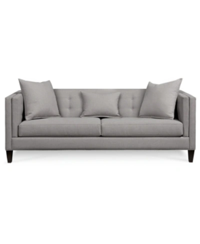 Furniture Braylei 88" Fabric Track Arm Sofa, Created For Macy's In Devon Heather