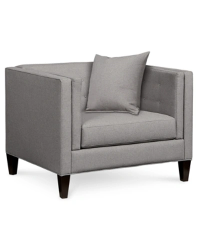 Furniture Closeout! Braylei 43" Fabric Armchair, Created For Macy's In Devon Heather