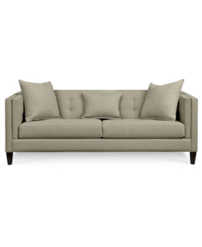 Furniture Closeout! Braylei 88" Fabric Track Arm Sofa, Created For Macy's In Devon Mouse Gray