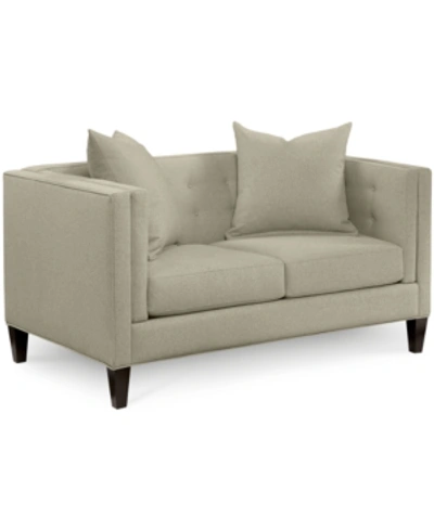 Furniture Braylei 61" Fabric Track Arm Loveseat, Created For Macy's In Devon Mouse Gray