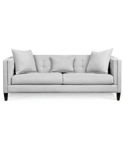 Furniture Braylei 88" Fabric Track Arm Sofa, Created For Macy's In Devon Platinum