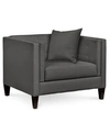 Furniture Closeout! Braylei 43" Fabric Armchair, Created For Macy's In Devon Pewter