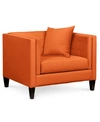 Furniture Closeout! Braylei 43" Fabric Armchair, Created For Macy's In Devon Tangelo Orange