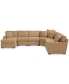 Furniture Radley Fabric 6-piece Chaise Sectional With Wedge, Created For Macy's In Heavenly Caramel Tan