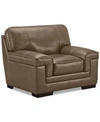 Furniture Myars 47" Leather Chair, Created For Macy's In Wheat
