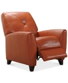 Furniture Myia Tufted Back Leather Pushback Recliner, Created For Macy's In Terracotta Orange