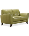 Furniture Myia 62" Leather Loveseat, Created For Macy's In Green Apple