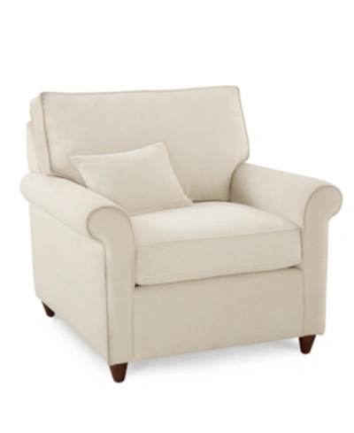 Furniture Lidia 37" Fabric Armchair, Created For Macy's In Gypsy Creme