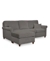 Furniture Lidia 82" Fabric 2-pc. Reversible Chaise Sectional Sofa With Storage Ottoman, Created For Macy's In Gypsy Vintage Gray