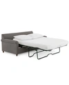 Furniture Lidia 82" Fabric 2-pc. Chaise Sectional Queen Sleeper Sofa With Storage Ottoman, Created For Macy's In Gypsy Vintage Gray