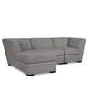 FURNITURE ROXANNE II PERFORMANCE FABRIC 3-PC. MODULAR SOFA WITH CHAISE, CREATED FOR MACY'S