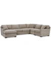 Furniture Radley 5-pc. Fabric Chaise Sectional Sofa With Corner Piece, Created For Macy's In Heavenly Chrome Beige