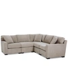 Furniture Radley Fabric 5-pc. Sectional Sofa With Corner Piece, Created For Macy's In Heavenly Chrome Beige