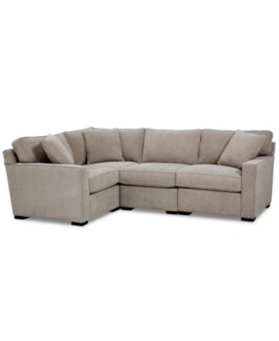 FURNITURE RADLEY FABRIC 4-PC. SECTIONAL SOFA WITH CORNER PIECE, CREATED FOR MACY'S