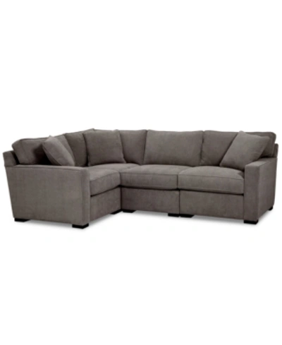 FURNITURE RADLEY FABRIC 4-PC. SECTIONAL SOFA WITH CORNER PIECE, CREATED FOR MACY'S