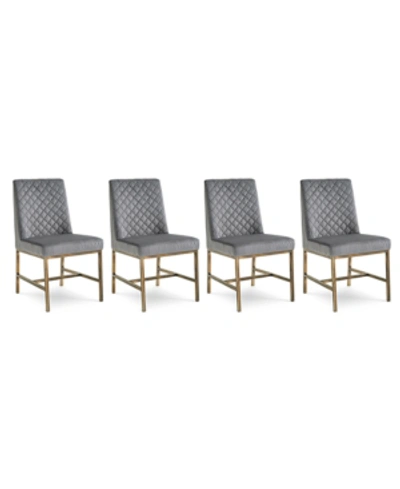 Furniture Cambridge Dining Chair 4-pc. Set (4 Side Chairs) In Grey
