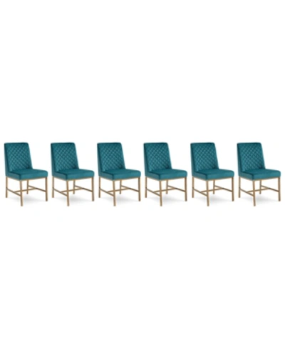 Furniture Cambridge Dining Chair 6-pc. Set (6 Side Chairs) In Teal