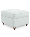 Furniture Lidia Fabric Ottoman, Created For Macy's In Gypsy Vapor Gray