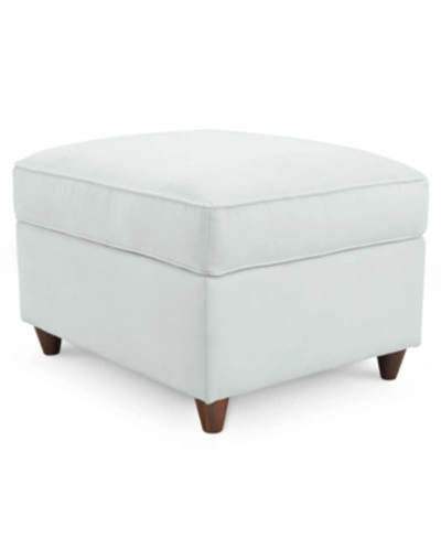 Furniture Lidia Fabric Ottoman, Created For Macy's In Gypsy Vapor Gray