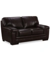 Furniture Myars 69" Leather Loveseat, Created For Macy's In Coffee Brown