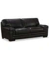 Furniture Myars 91" Leather Sofa, Created For Macy's In Charcoal