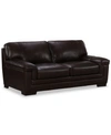Furniture Myars 91" Leather Sofa, Created For Macy's In Coffee Brown