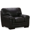 Furniture Myars 47" Leather Chair, Created For Macy's In Charcoal
