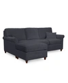 Furniture Lidia 82" Fabric 2-pc. Reversible Chaise Sectional Sofa With Storage Ottoman In Gypsy Graphite Gray
