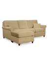Furniture Lidia 82" Fabric 2-pc. Reversible Chaise Sectional Sofa With Storage Ottoman In Gypsy Grain Tan