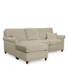 Furniture Lidia 82" Fabric 2-pc. Reversible Chaise Sectional Sofa With Storage Ottoman In Gypsy Platinum Gray