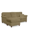 Furniture Lidia 82" Fabric 2-pc. Reversible Chaise Sectional Sofa With Storage Ottoman In Gypsy Taupe